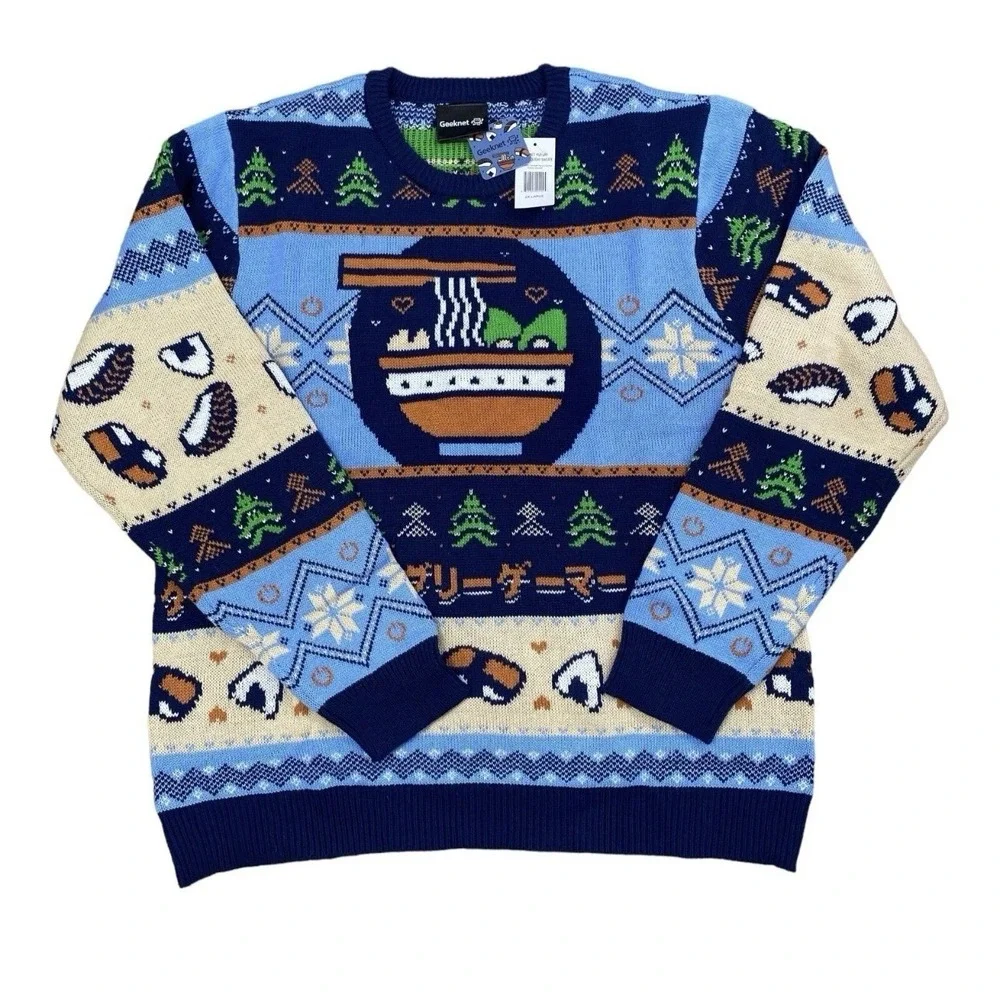 Hunger Games Geeknet Ugly Holiday Sweater 2XL Blue Long Sleeves Crew‎ Neck NWT